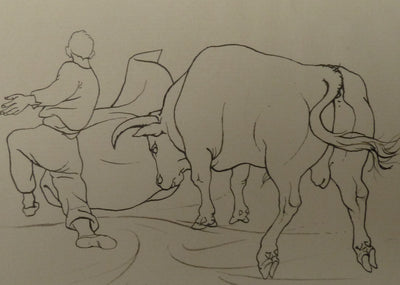 Pierre-Yves TREMOIS : L'entraînement du toréador, Dessin original (photo de détail 4) - Crédit photo : Galerie Art.Paris