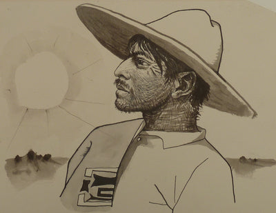 Pierre-Yves TREMOIS : Homme de profil, Dessin original (photo de détail 3) - Crédit photo : Galerie Art.Paris