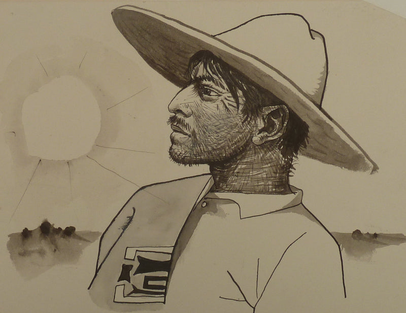 Pierre-Yves TREMOIS : Homme de profil, Dessin original (photo de détail 3) - Crédit photo : Galerie Art.Paris
