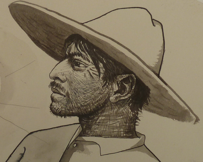 Pierre-Yves TREMOIS : Homme de profil, Dessin original (photo de détail 4) - Crédit photo : Galerie Art.Paris