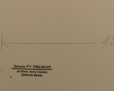 Pierre-Yves TREMOIS : Homme de profil, Dessin original (photo de détail 2) - Crédit photo : Galerie Art.Paris