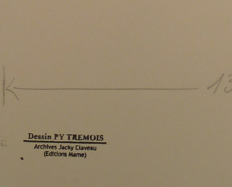 Pierre-Yves TREMOIS : Homme de profil, Dessin original (photo de détail 2) - Crédit photo : Galerie Art.Paris
