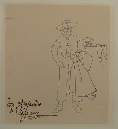 Pierre-Yves TREMOIS : Don Alejandro, Dessin original (vue générale) - Crédit photo : Galerie Art.Paris