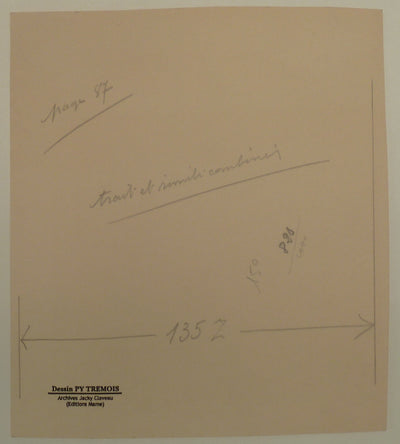 Pierre-Yves TREMOIS : Taureau sous le soleil ardent, Dessin original (photo de détail 2) - Crédit photo : Galerie Art.Paris