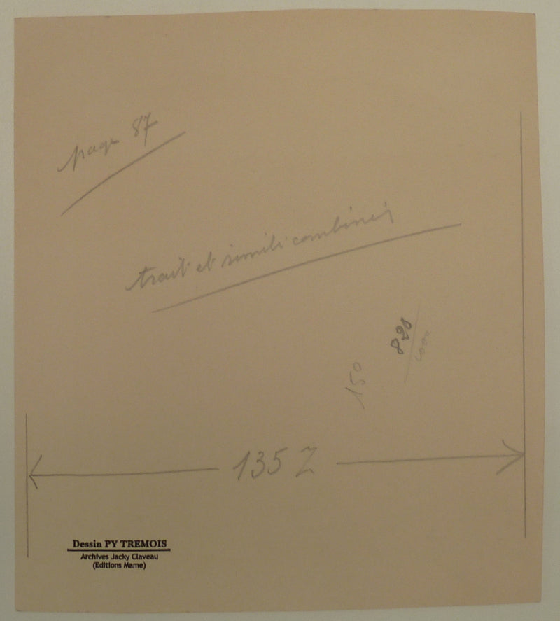 Pierre-Yves TREMOIS : Taureau sous le soleil ardent, Dessin original (photo de détail 2) - Crédit photo : Galerie Art.Paris