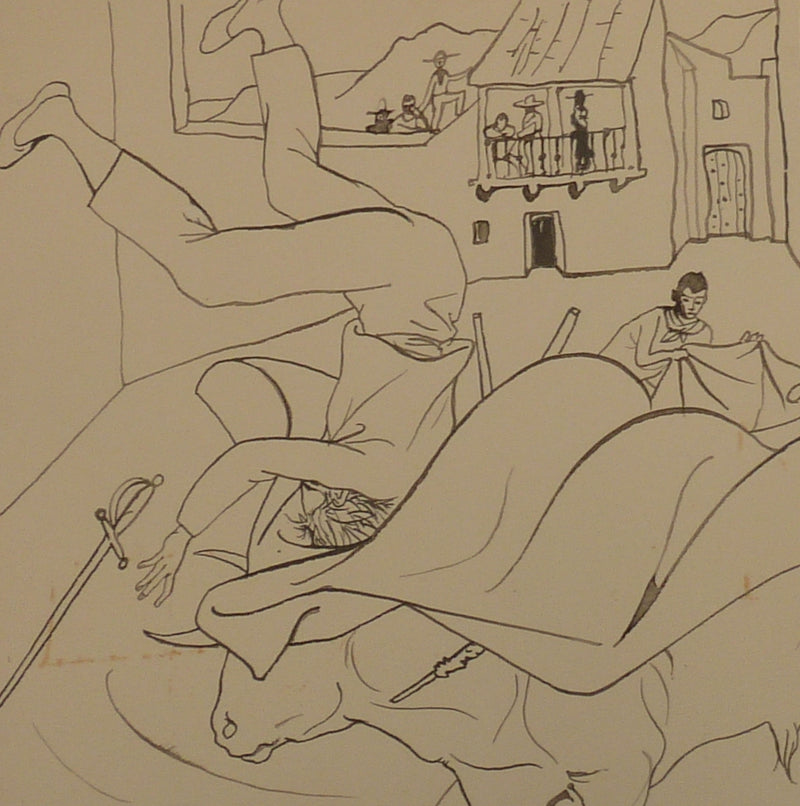 Pierre-Yves TREMOIS : Le toréador vaincu, Dessin original (photo de détail 4) - Crédit photo : Galerie Art.Paris