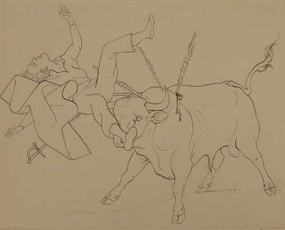 Pierre-Yves TREMOIS : Le taureau enragé, Dessin original (photo de détail 3) - Crédit photo : Galerie Art.Paris
