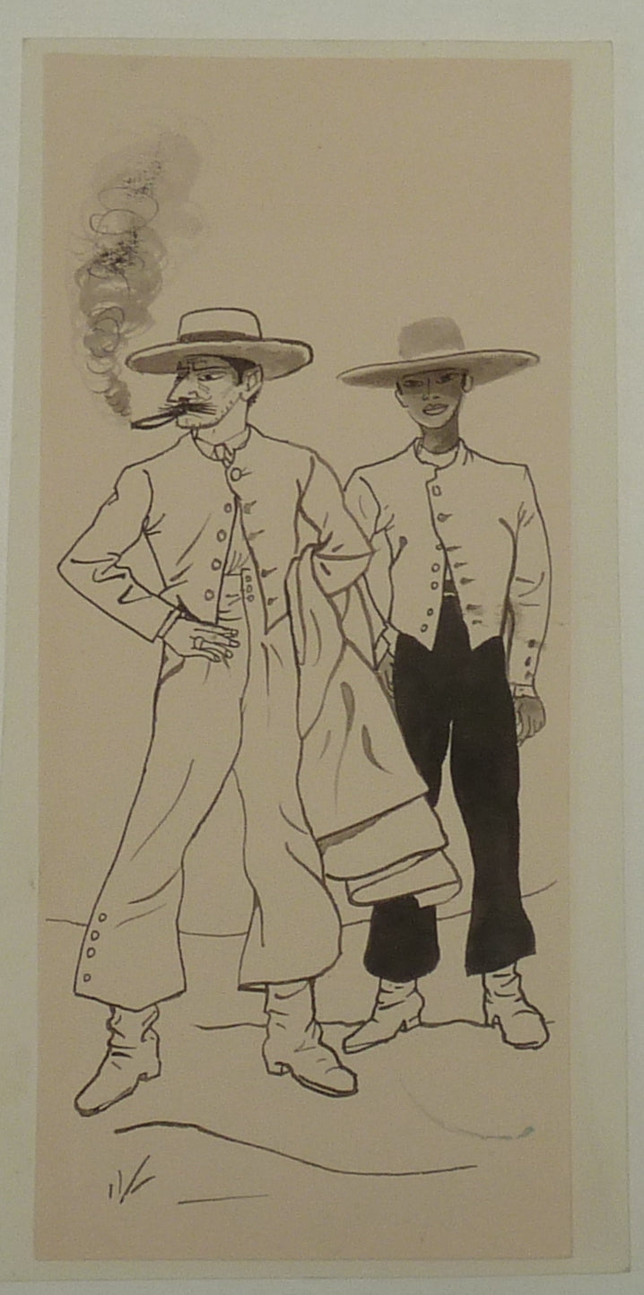 Pierre-Yves TREMOIS : Les toréadors, Dessin original (vue générale) - Crédit photo : Galerie Art.Paris