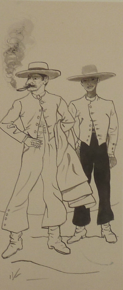 Pierre-Yves TREMOIS : Les toréadors, Dessin original (photo de détail 3) - Crédit photo : Galerie Art.Paris