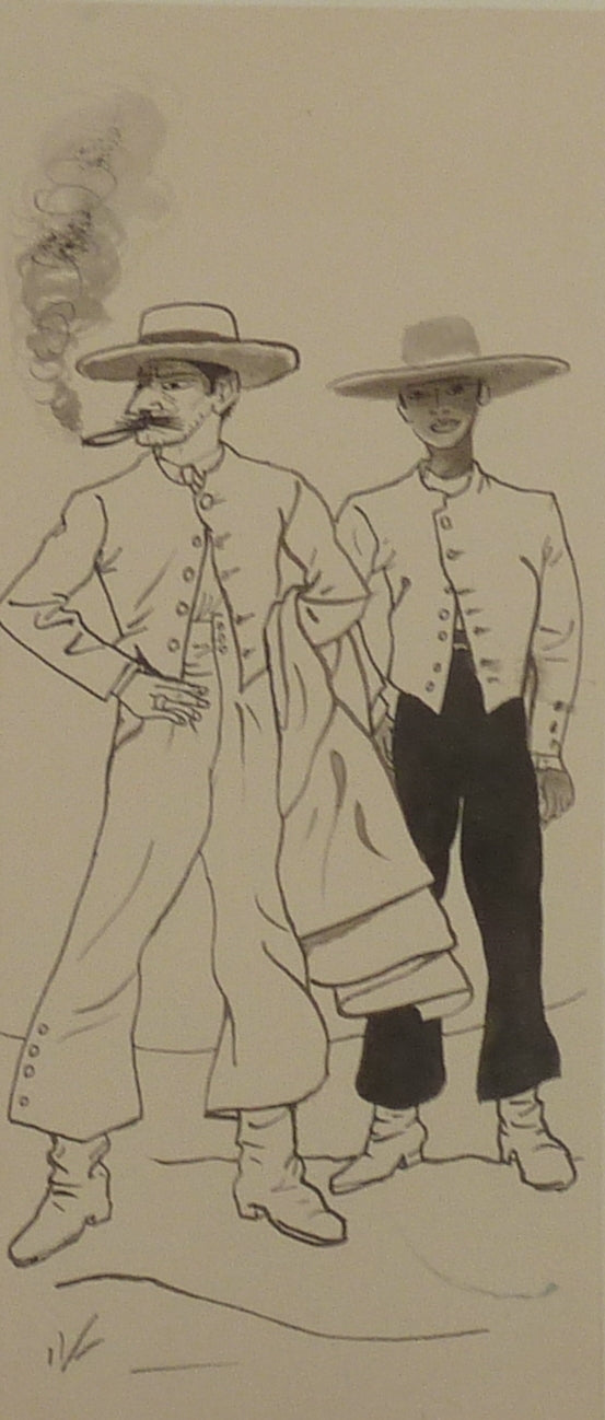 Pierre-Yves TREMOIS : Les toréadors, Dessin original (photo de détail 3) - Crédit photo : Galerie Art.Paris