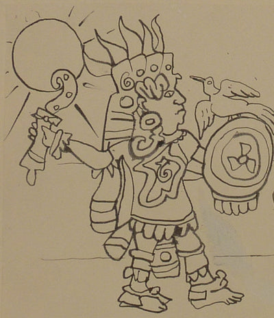 Pierre-Yves TREMOIS : Civilisation aztèque, Dessin original (photo de détail 4) - Crédit photo : Galerie Art.Paris