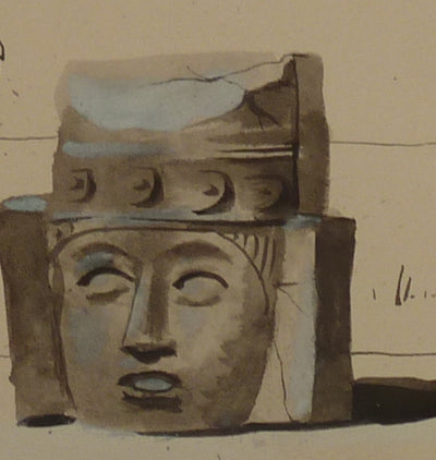 Pierre-Yves TREMOIS : Civilisation aztèque, Dessin original (photo de détail 5) - Crédit photo : Galerie Art.Paris