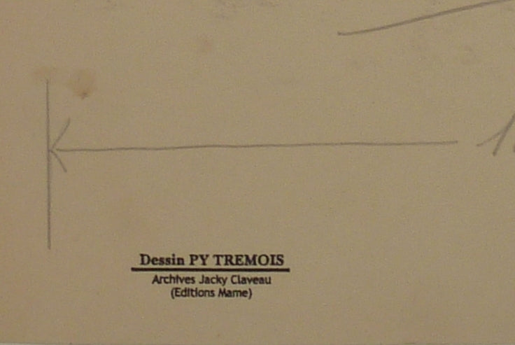 Pierre-Yves TREMOIS : Manuel face aux taureaux, Dessin original (photo de détail 2) - Crédit photo : Galerie Art.Paris