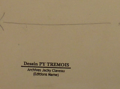 Pierre-Yves TREMOIS : Petit village espagnol, Dessin original (photo de détail 2) - Crédit photo : Galerie Art.Paris