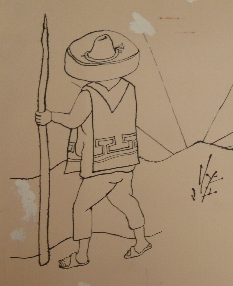 Pierre-Yves TREMOIS : Traversée du désert, Dessin original (photo de détail 4) - Crédit photo : Galerie Art.Paris
