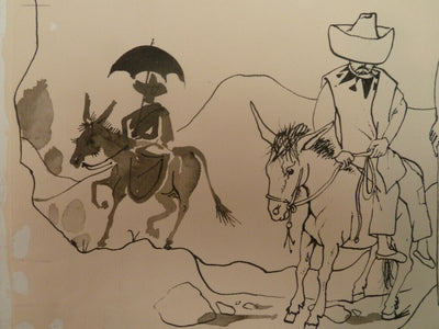 Pierre-Yves TREMOIS : Traversée du désert, Dessin original (photo de détail 3) - Crédit photo : Galerie Art.Paris