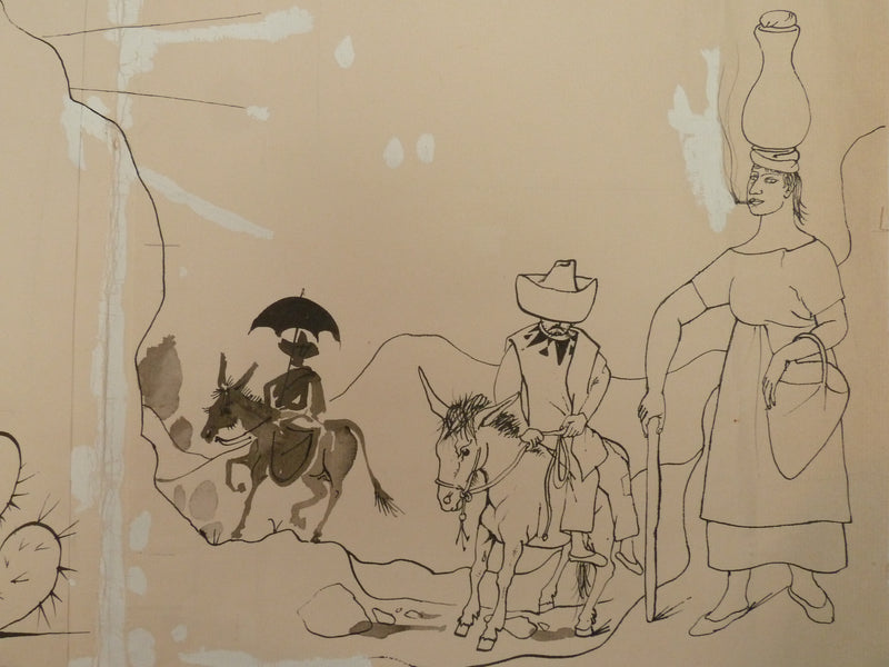 Pierre-Yves TREMOIS : Traversée du désert, Dessin original (vue générale) - Crédit photo : Galerie Art.Paris