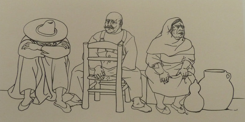 Pierre-Yves TREMOIS : Scène de rue, Dessin original (photo de détail 3) - Crédit photo : Galerie Art.Paris