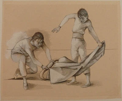 Pierre-Yves TREMOIS : Jeux d'enfants, Dessin original (vue générale) - Crédit photo : Galerie Art.Paris