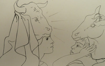 Pierre-Yves TREMOIS : Têtes d'animaux, Dessin original (photo de détail 4) - Crédit photo : Galerie Art.Paris