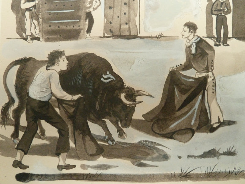 Pierre-Yves TREMOIS : Spectacle de corrida, Dessin original (photo de détail 4) - Crédit photo : Galerie Art.Paris