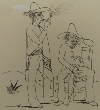 Pierre-Yves TREMOIS : Le fumeur de pipe, Dessin original (photo de détail 4) - Crédit photo : Galerie Art.Paris