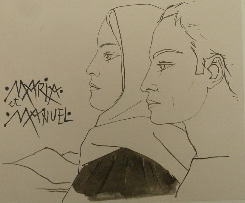 Pierre-Yves TREMOIS : Maria et Manuel, Dessin original (photo de détail 3) - Crédit photo : Galerie Art.Paris