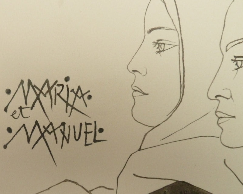 Pierre-Yves TREMOIS : Maria et Manuel, Dessin original (photo de détail 4) - Crédit photo : Galerie Art.Paris