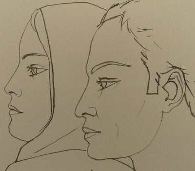 Pierre-Yves TREMOIS : Maria et Manuel, Dessin original (photo de détail 5) - Crédit photo : Galerie Art.Paris