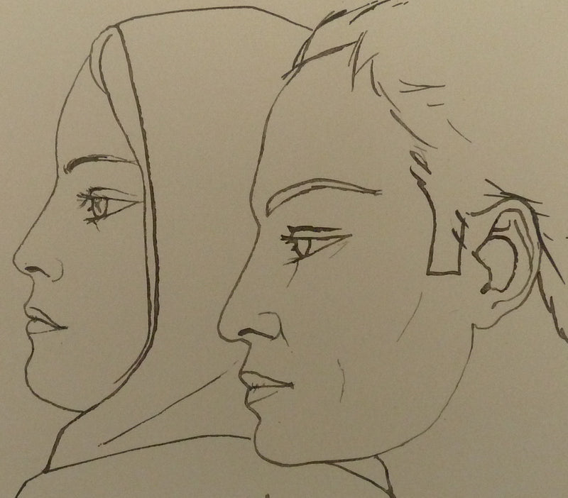 Pierre-Yves TREMOIS : Maria et Manuel, Dessin original (photo de détail 5) - Crédit photo : Galerie Art.Paris