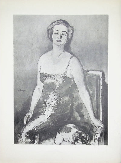 Kees VAN DONGEN : Elégante en tenue de soirée, Gravure originale (vue générale) - Crédit photo : Galerie Art.Paris