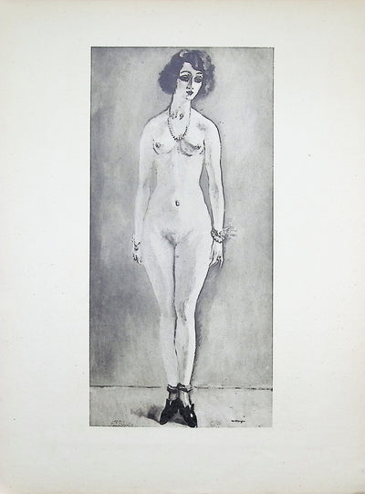 Kees VAN DONGEN : Jeune femme nue en pose, Gravure originale (vue générale) - Crédit photo : Galerie Art.Paris