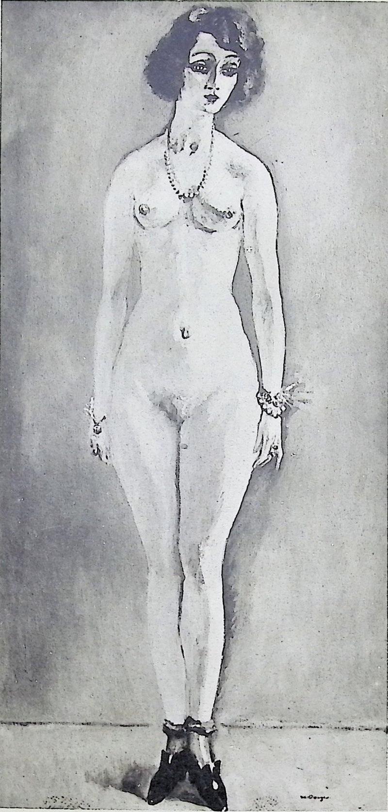 Kees VAN DONGEN : Jeune femme nue en pose, Gravure originale (photo de détail 2) - Crédit photo : Galerie Art.Paris