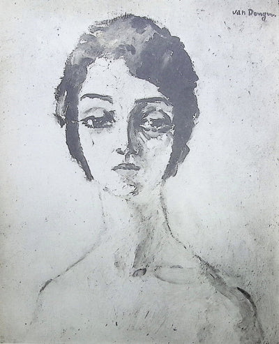 Kees VAN DONGEN : Femme au manteau de fourrure, Gravure originale (photo de détail 3) - Crédit photo : Galerie Art.Paris