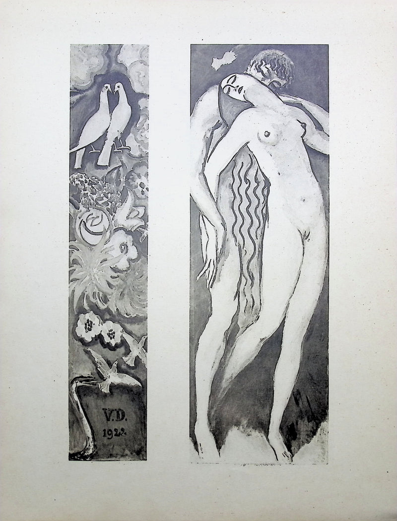 Kees VAN DONGEN : Adam et Eve, Gravure originale (vue générale) - Crédit photo : Galerie Art.Paris