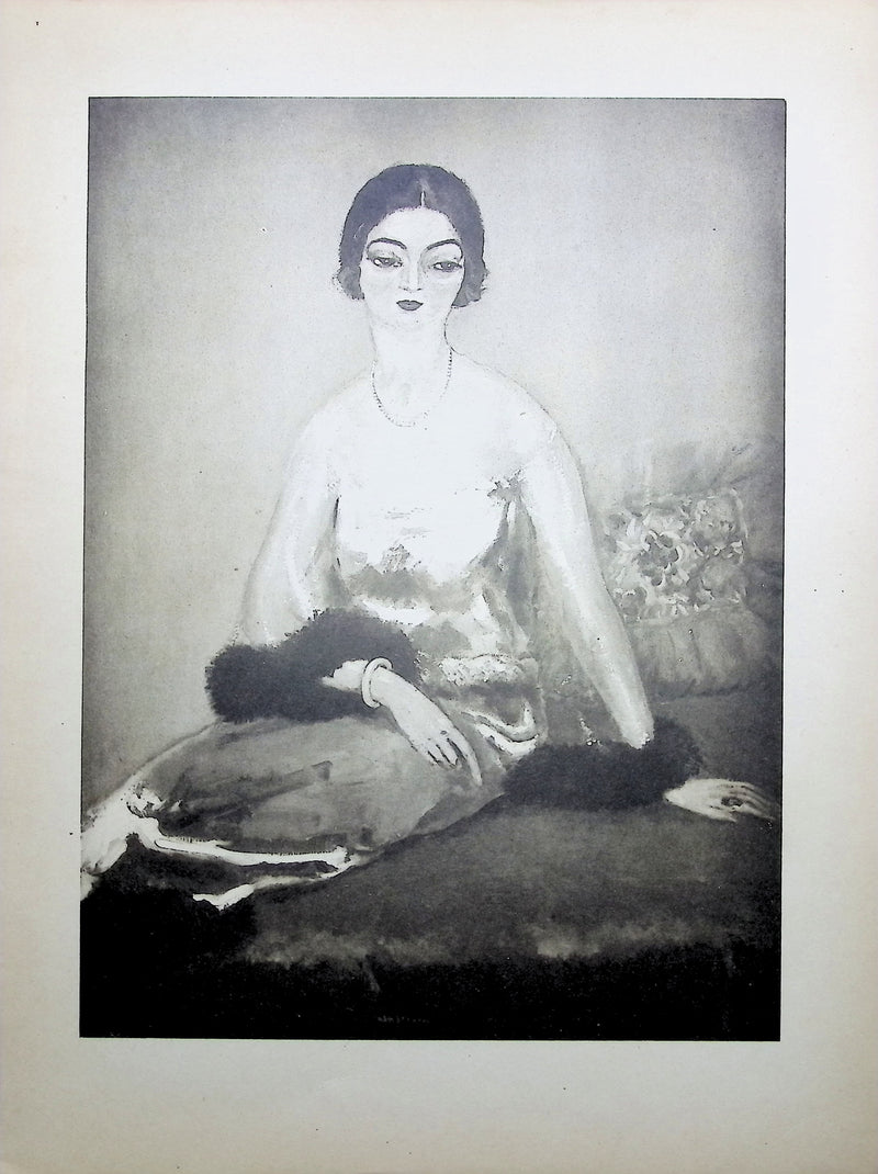 Kees VAN DONGEN : Jeune élégante au boa, Gravure originale (vue générale) - Crédit photo : Galerie Art.Paris