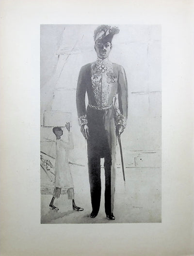 Kees VAN DONGEN : Militaire sénégalais en costume, Gravure originale (vue générale) - Crédit photo : Galerie Art.Paris