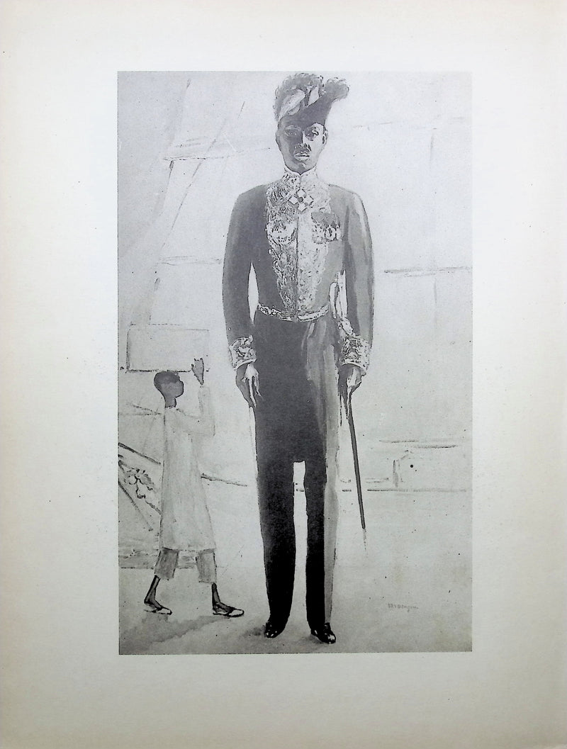 Kees VAN DONGEN : Militaire sénégalais en costume, Gravure originale (vue générale) - Crédit photo : Galerie Art.Paris