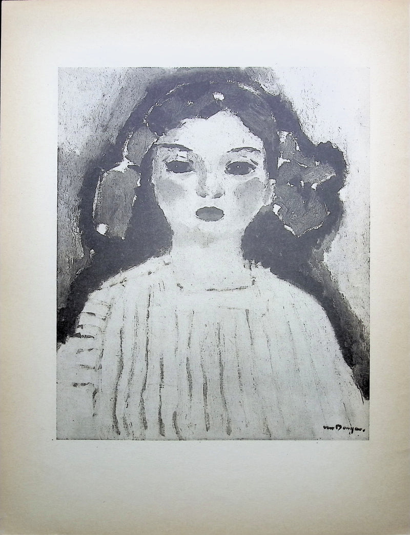 Kees VAN DONGEN : Petite fille aux couettes, Gravure originale (vue générale) - Crédit photo : Galerie Art.Paris