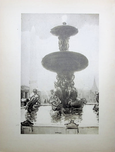 Kees VAN DONGEN : Place de la Concorde, Gravure originale (vue générale) - Crédit photo : Galerie Art.Paris