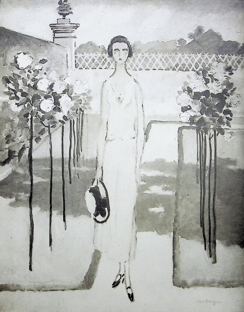 Kees VAN DONGEN : Le jardin aux roses, Gravure originale (photo de détail 2) - Crédit photo : Galerie Art.Paris