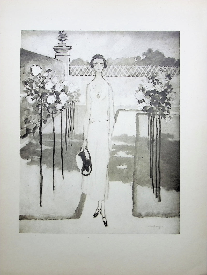 Kees VAN DONGEN : Le jardin aux roses, Gravure originale (vue générale) - Crédit photo : Galerie Art.Paris