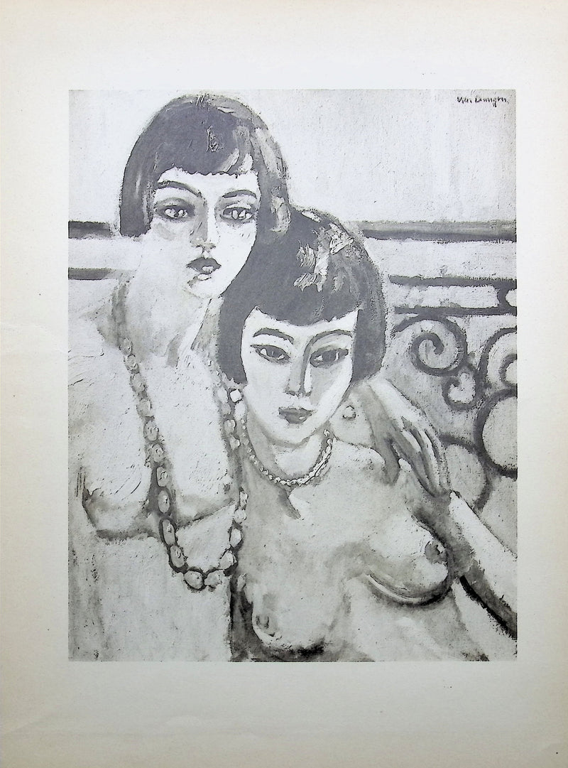 Kees VAN DONGEN : Les deux amies, Gravure originale (vue générale) - Crédit photo : Galerie Art.Paris