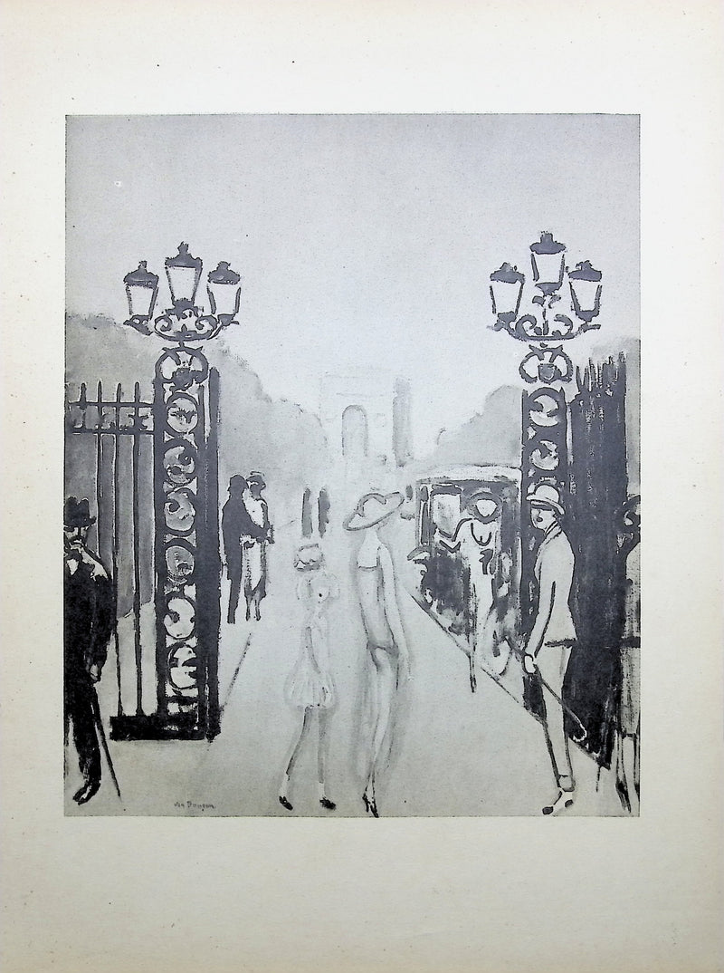 Kees VAN DONGEN : Promenade sur les champs élysées, Gravure originale (vue générale) - Crédit photo : Galerie Art.Paris