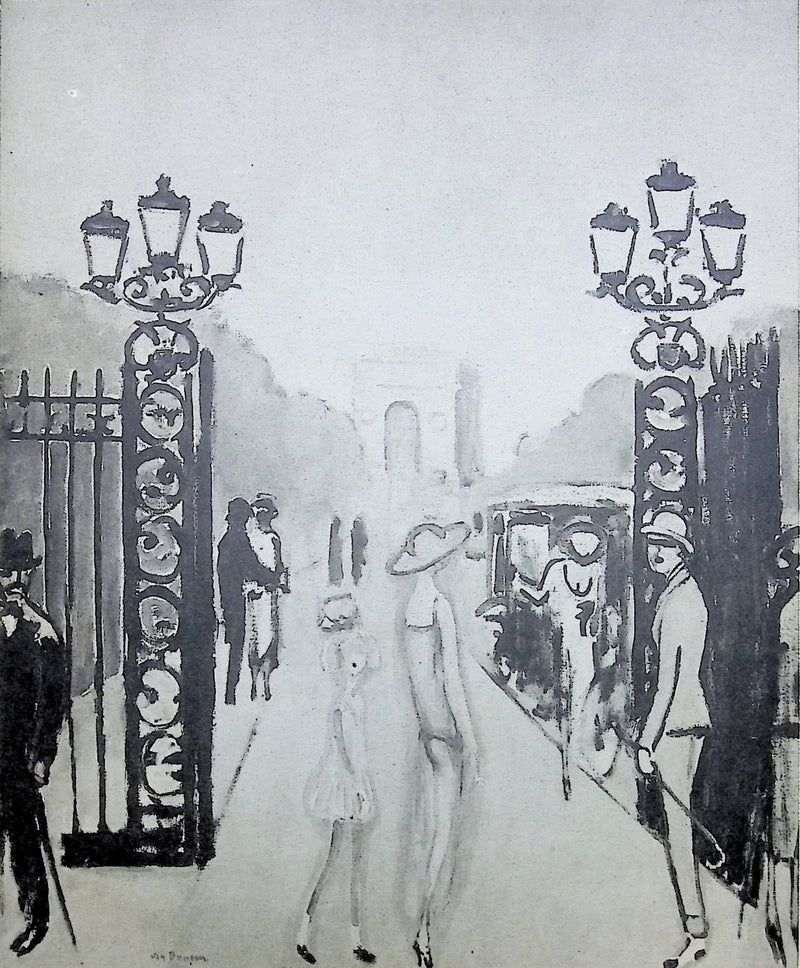 Kees VAN DONGEN : Promenade sur les champs élysées, Gravure originale (photo de détail 2) - Crédit photo : Galerie Art.Paris