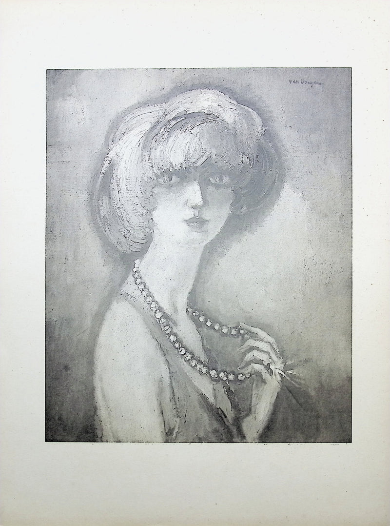 Kees VAN DONGEN : Jolie jeune femme au collier, Gravure originale (vue générale) - Crédit photo : Galerie Art.Paris