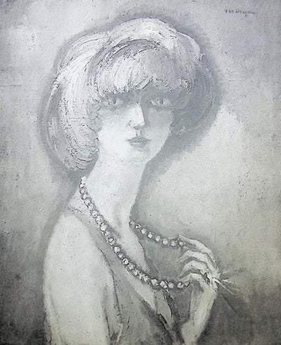 Kees VAN DONGEN : Jolie jeune femme au collier, Gravure originale (photo de détail 2) - Crédit photo : Galerie Art.Paris