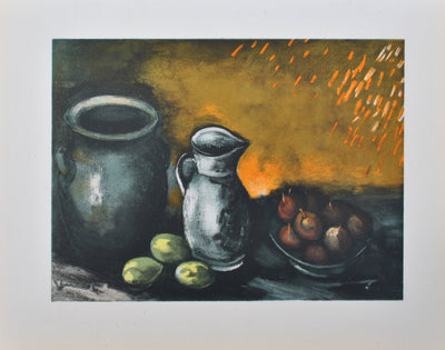 Maurice DE VLAMINCK : Nature morte aux pots, Lithographie originale (vue générale) - Crédit photo : Galerie Art.Paris