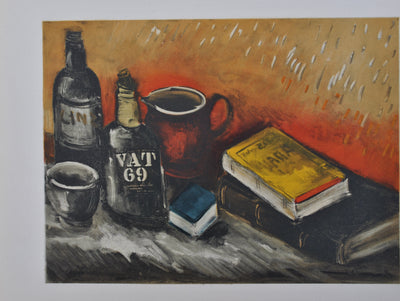 Maurice DE VLAMINCK : Nature morte au whisky, Lithographie originale (photo de détail 2) - Crédit photo : Galerie Art.Paris