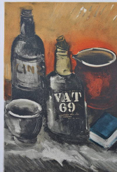 Maurice DE VLAMINCK : Nature morte au whisky, Lithographie originale (photo de détail 4) - Crédit photo : Galerie Art.Paris